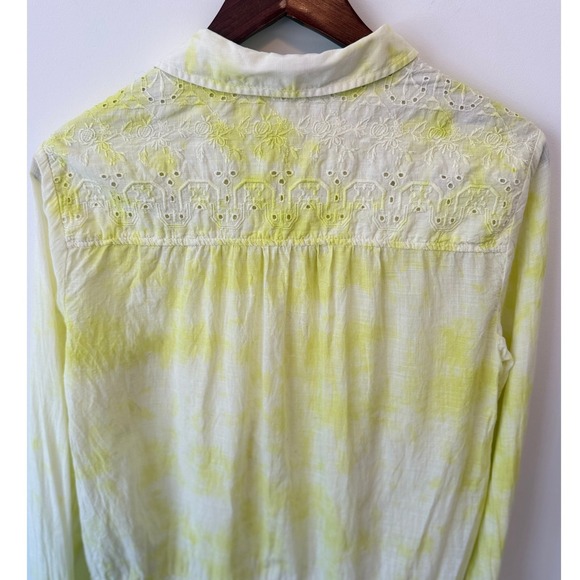 Pilcro Anthropologie Women's The Cate Classic Tie-Dye Buttondown Shirt Size S - Picture 7 of 10